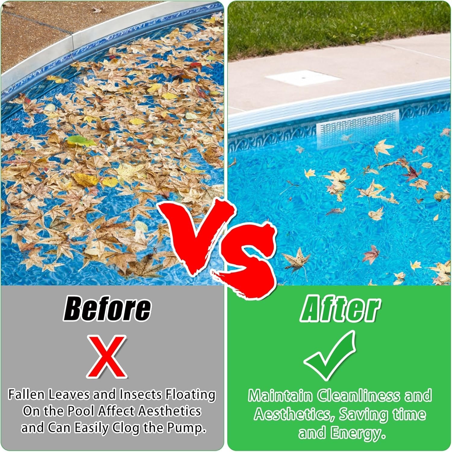 Pool Skimmer Guard Kit Leaf Net Shield for Inground & Above Ground Pools