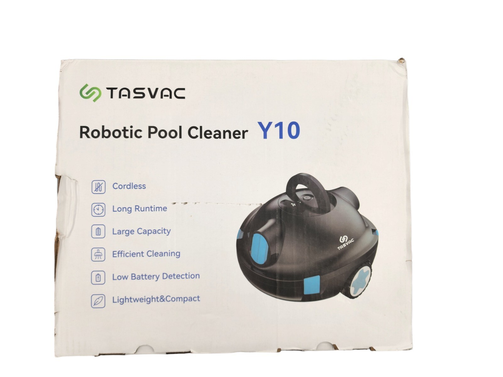 NEW! NIB TASVAC Y10 NEW 23 Cordless In Above Ground Robotic Pool Cleaner Blue