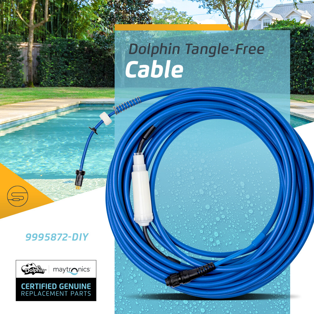 Dolphin Genuine Replacement Part Durable 60 FT Blue Cable w/ Swivel 9995872-DIY
