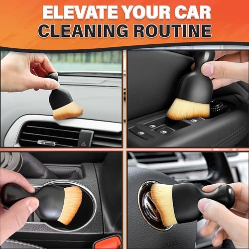 3Pcs Auto Detailing Brushes Set – 2.29″ x 3.98″ Car Cleaning Brush Interior