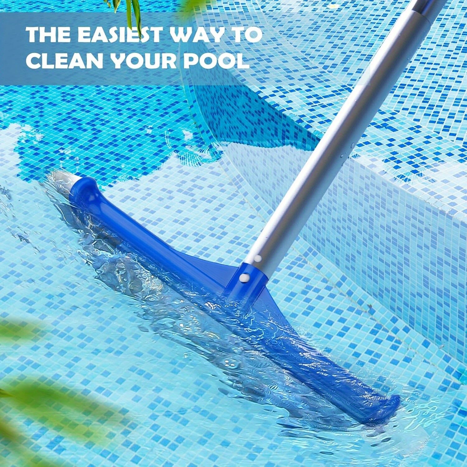 17 Inch Swimming Pool Brush Portable Design for Cleans Walls, Tiles & Floors