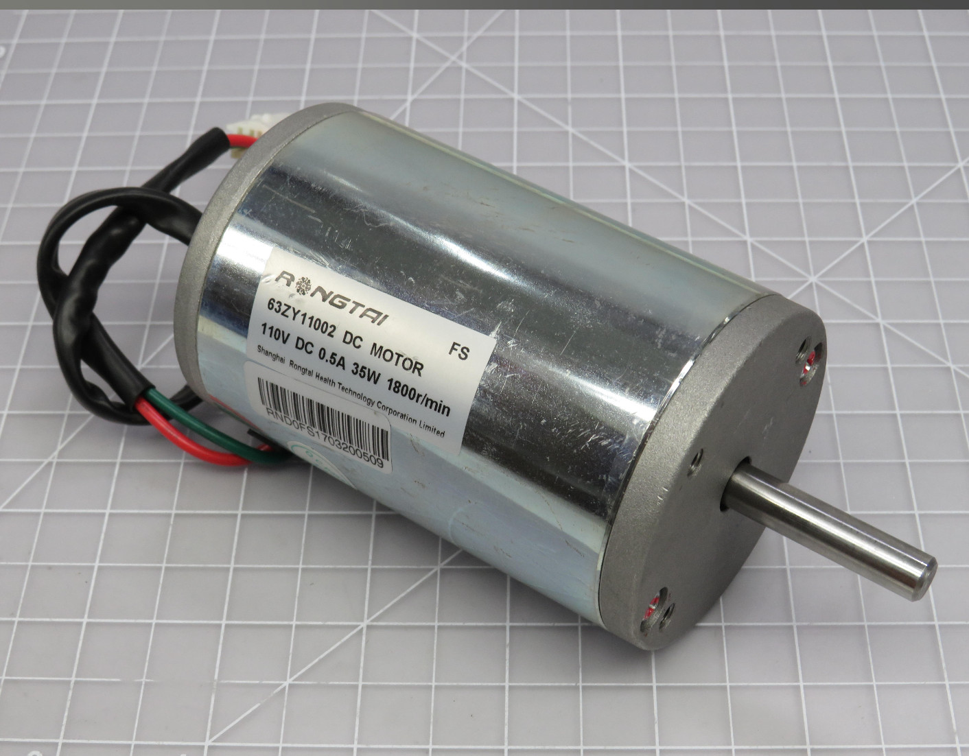 Rongtai 63ZY11002 DC Motor 110V DC 0.5A 35W 1800r-min New