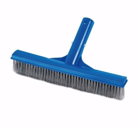 10″ Stainless Steel Swimming Pool Deluxe Algae Wall Brush Plastic Handle
