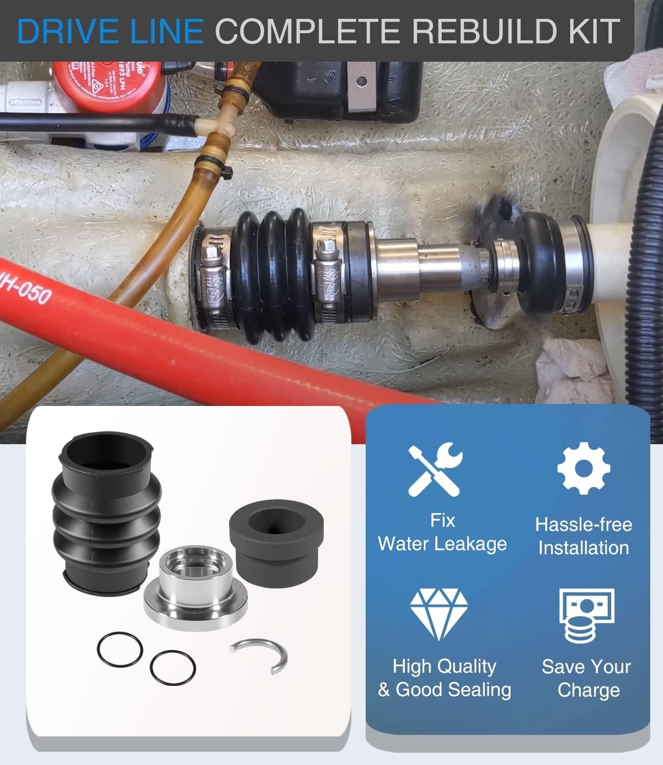 SeaDoo 1996-2007 Carbon Seal Drive Line Rebuild Kit – Black