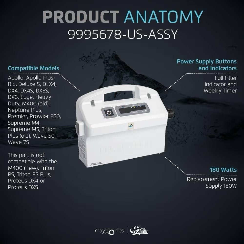 Dolphin Genuine Replacement Part — Advanced Power Supply — 9995678-US-ASSY