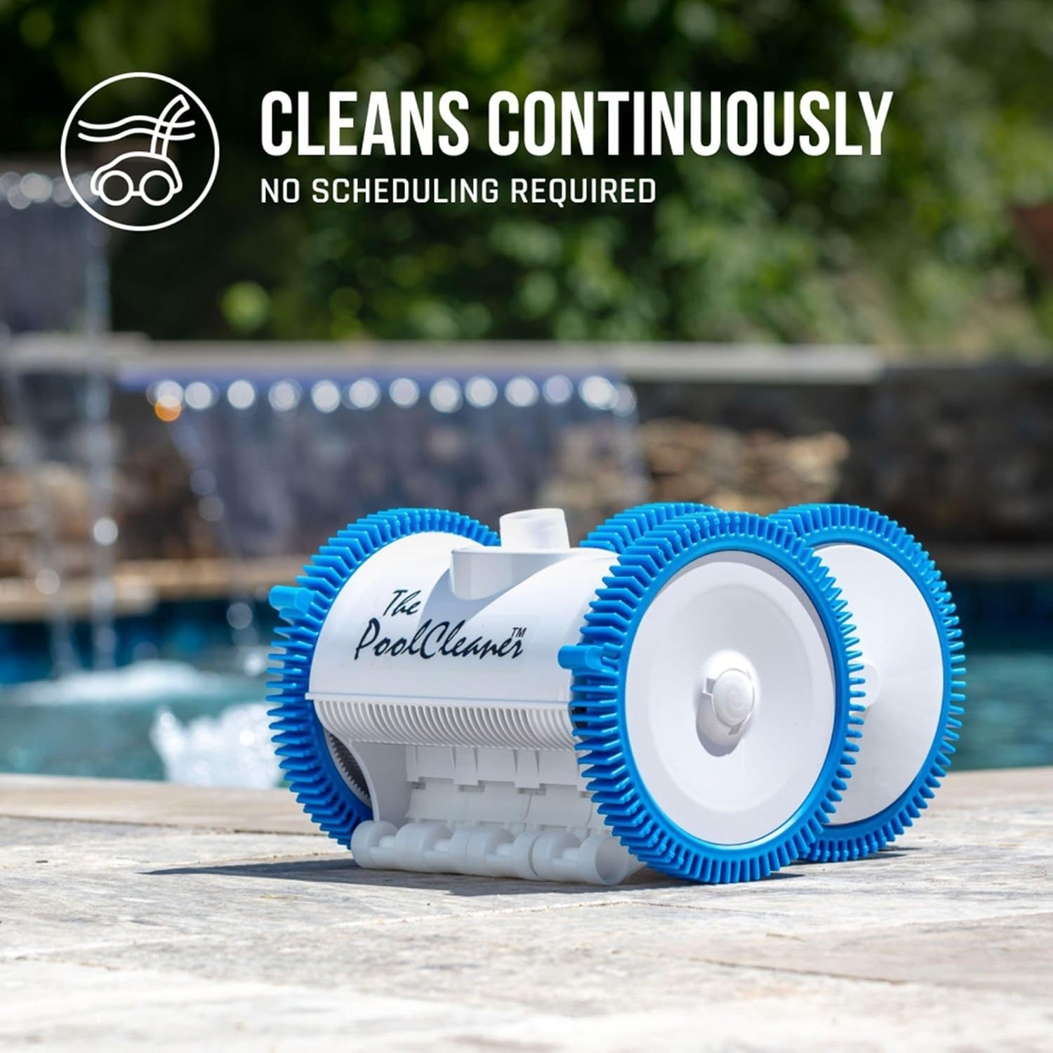 Poolvergnuegen 4-Wheel Suction Pool Cleaner for In-Ground Pools 20×40 ft