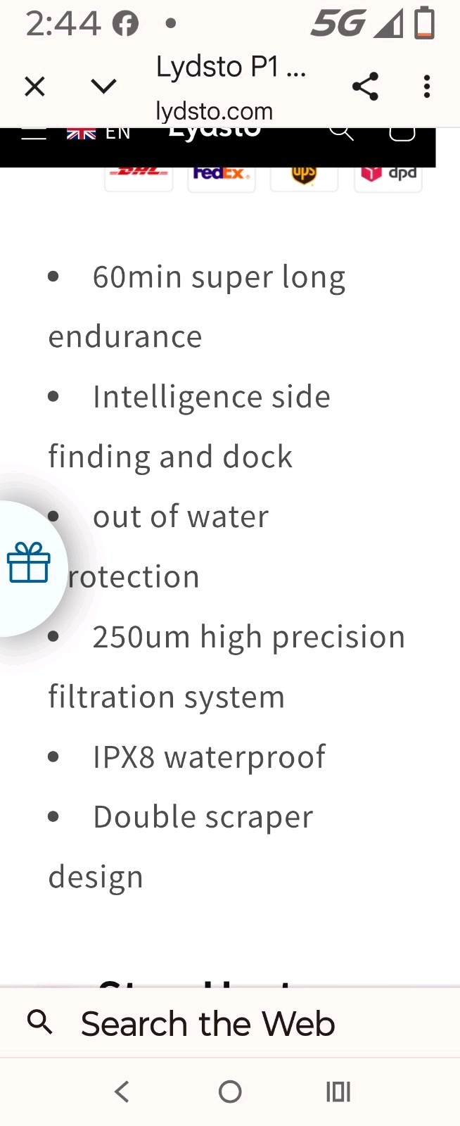 Swimming Pool Robot Cleaner