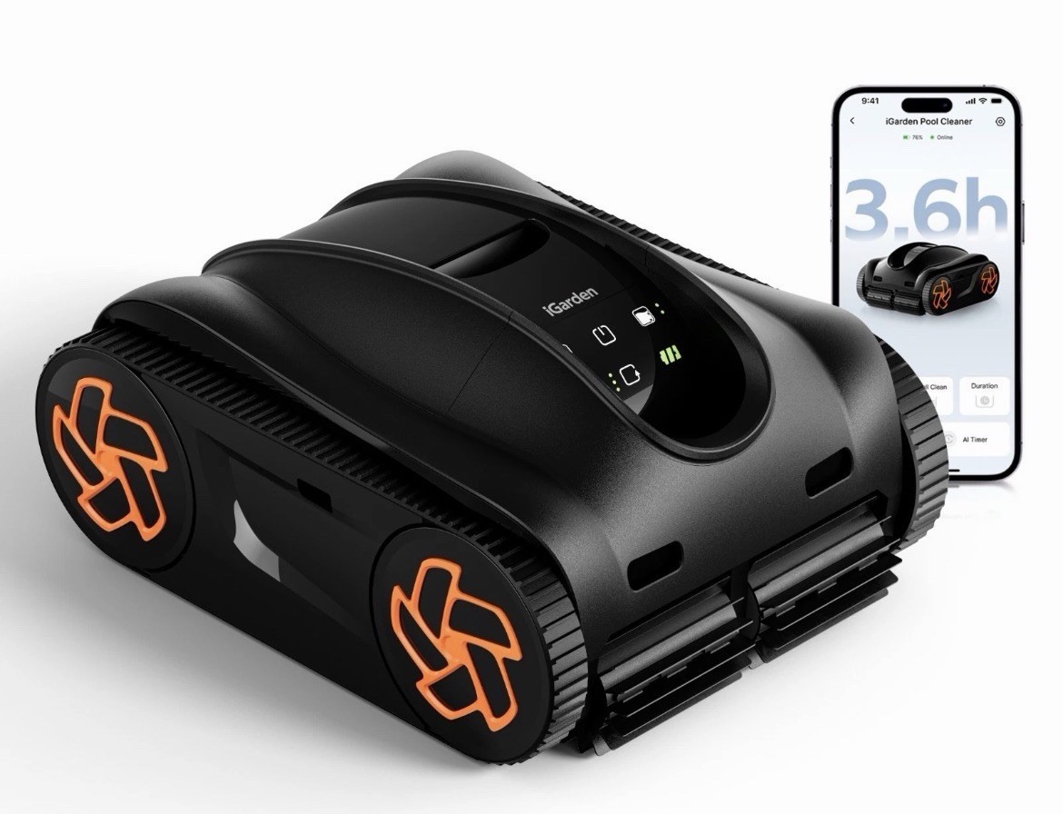 iGarden K36 Robotic Pool Cleaner Cordless Smart Navigation Open Box