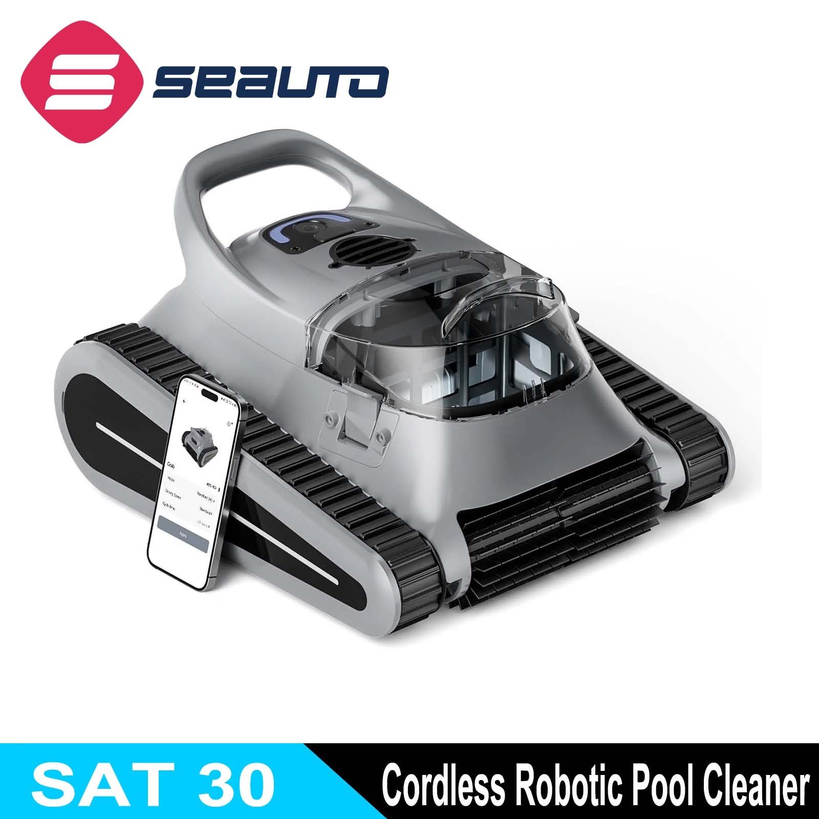 Seauto SAT30 Robotic Pool Vacuum cleaner Wall Climbing/Automatic/App Support