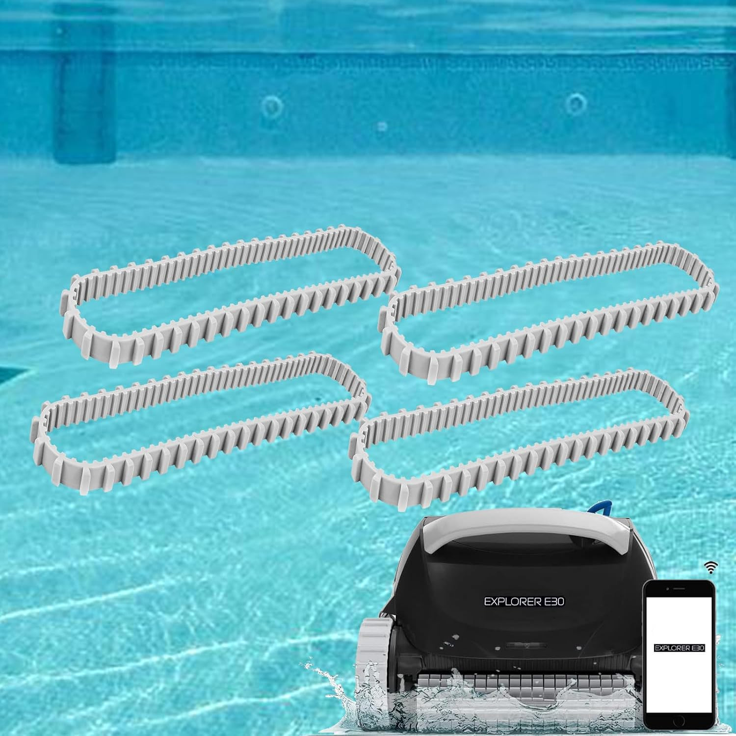 Durable Pool Cleaner Timing Track Grey, 9985006-R2, Compatible with Dolphin Naut