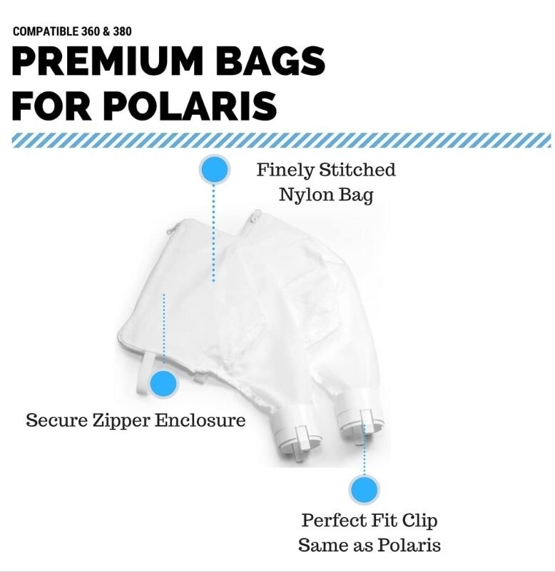 Polaris Pool 360/380 zipper Bag Cleaner Bag Replace for Polaris 360 380 Bag OEM