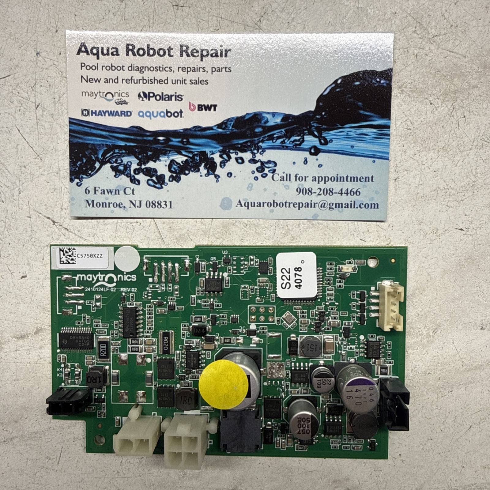 Maytronics Dolphin Circuit Board Pool 2410124 2410124LF-02 Rev 02 LED NEW READ