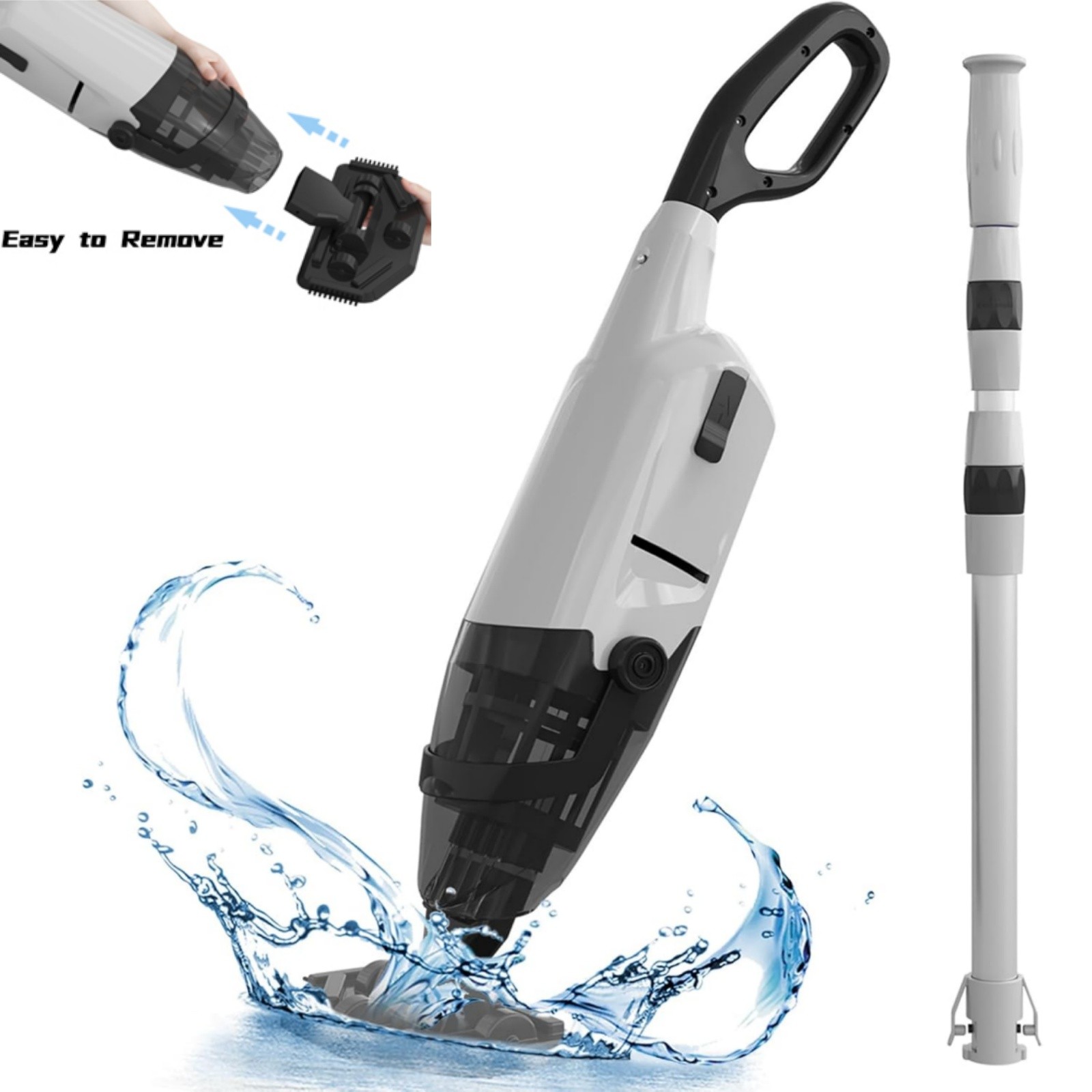 Handheld Pool Vacuum Above Ground Pools Rechargeable Pool Cleaner Spa Hot Tub