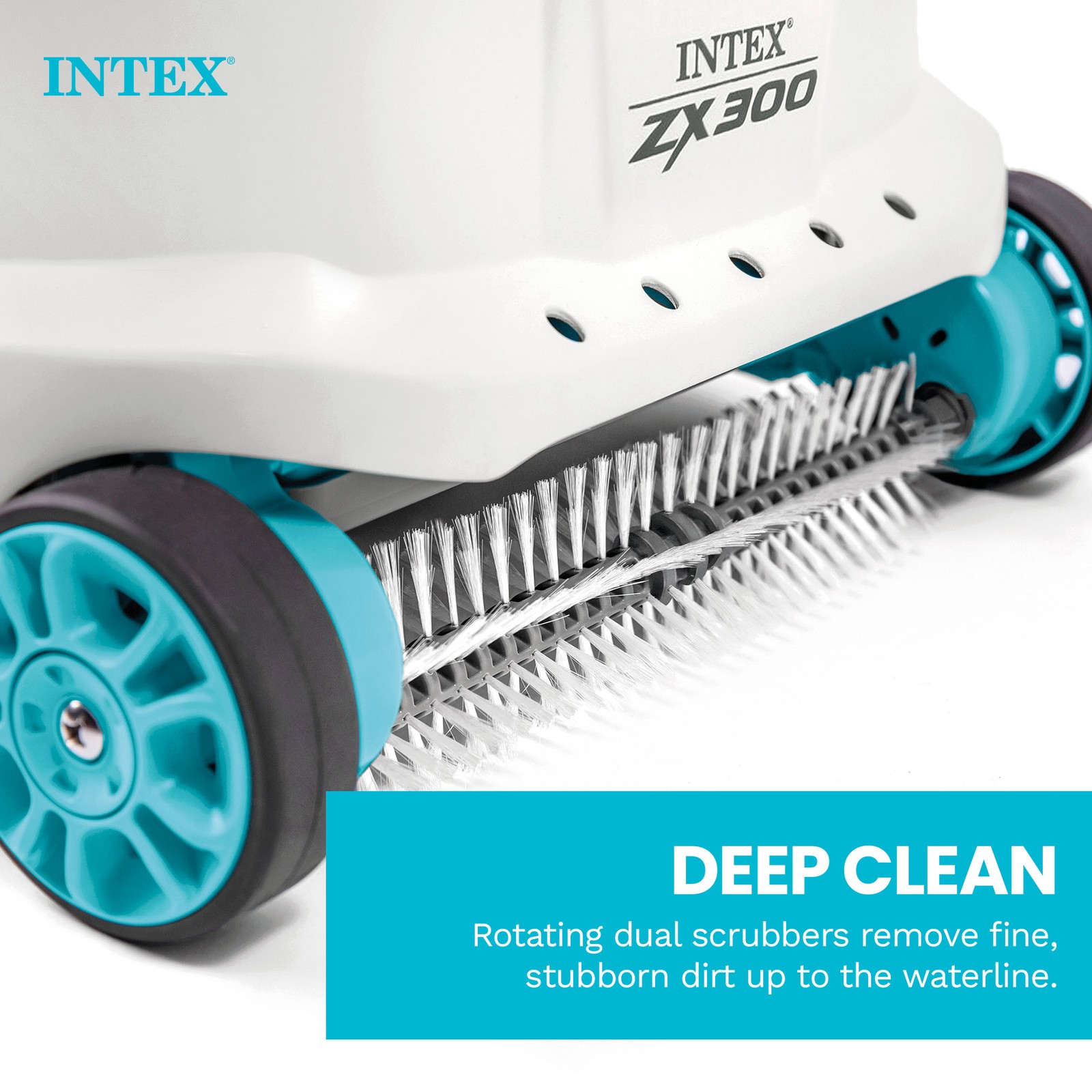 Intex 700 Gal Per Hour Above Ground Pool Cleaner Robot Vacuum w/ 21 Ft Hose