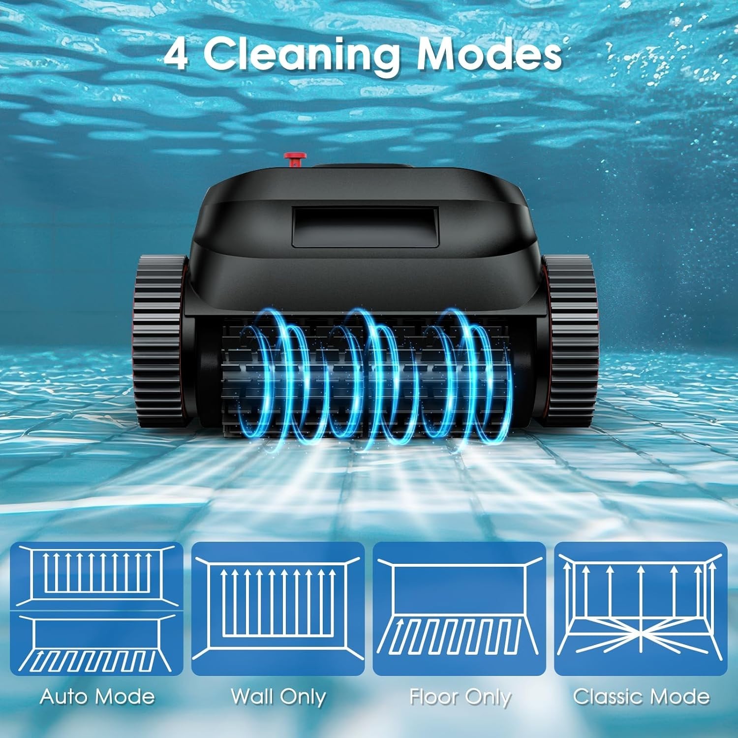 NIXBOT QP5 Cordless Robotic Pool Cleaner Inground Above Ground Wall Climber