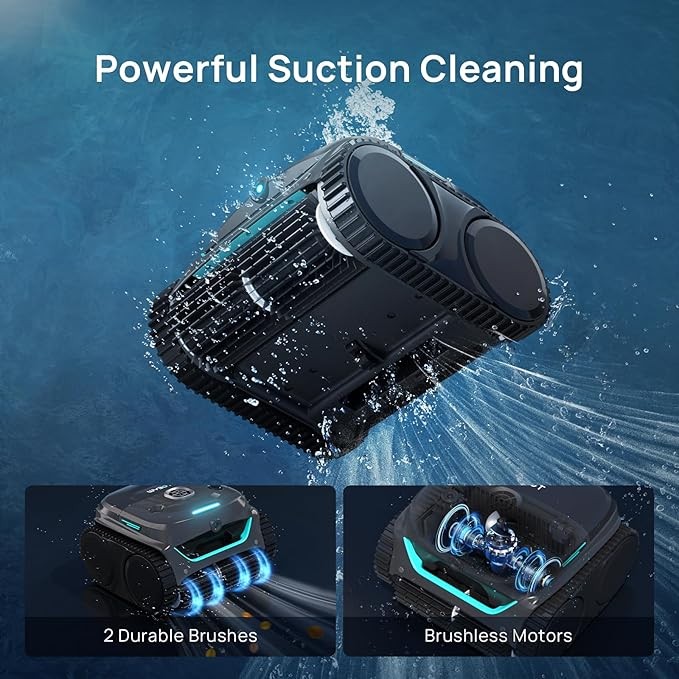 WYBOT C2 Vision AI Camera Cordless Pool Vacuum Robot for inground Pools
