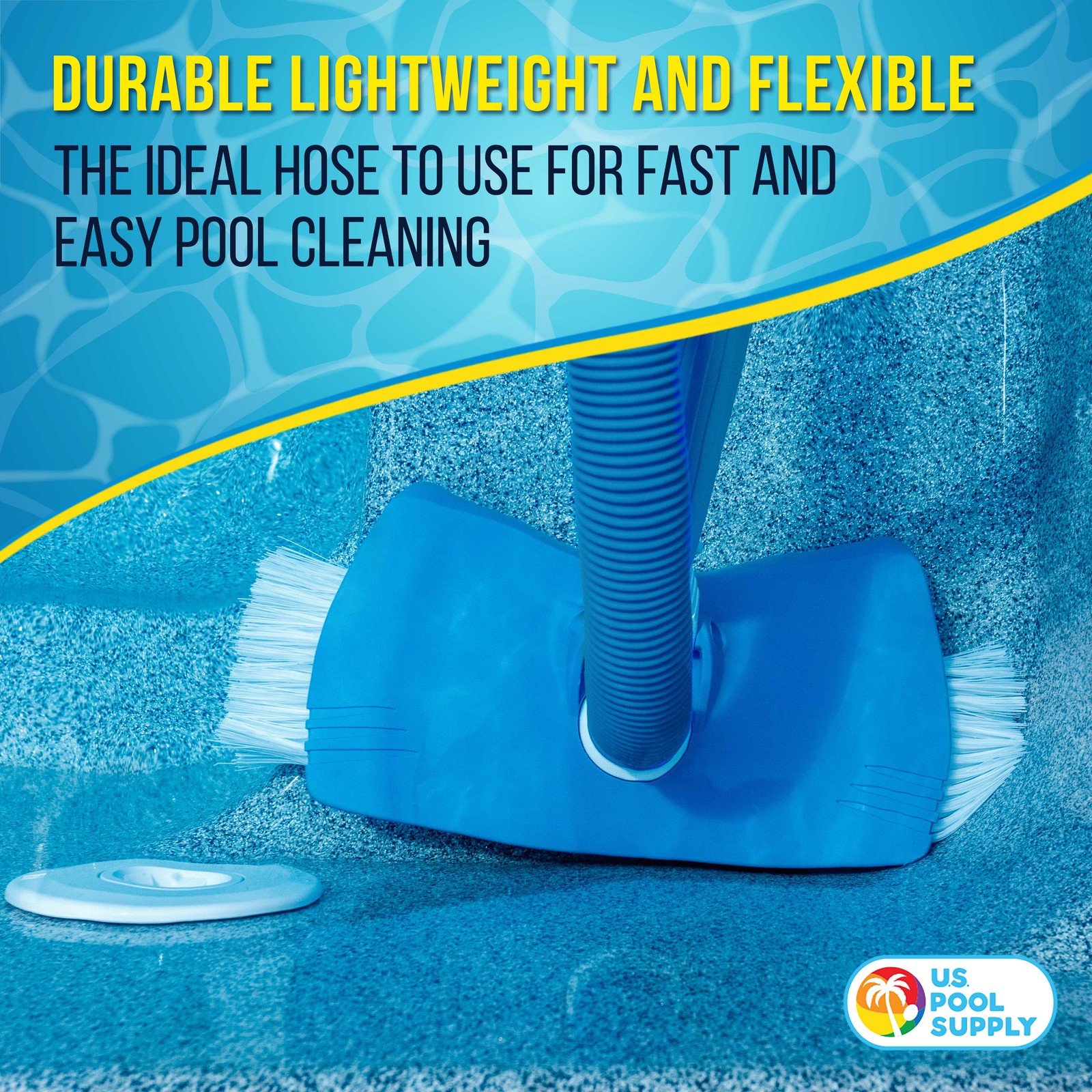 1-1/2″ x 25 Ft Above Ground Swimming Pool Vacuum Hose, Swivel Cuff, Cut to Fit