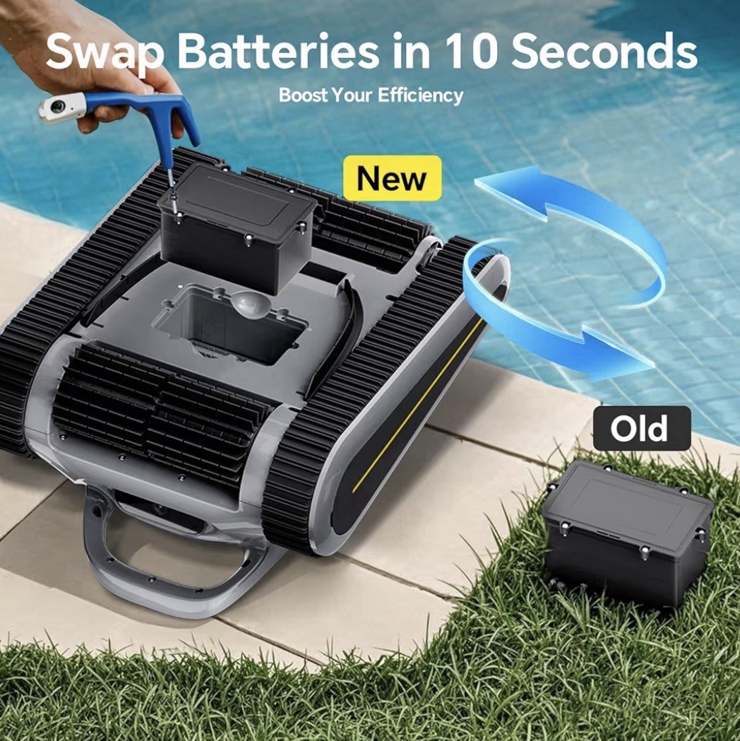 Seauto ABYS 300 Cordless Robotic Pool Cleaner 180W Sonar 2150sq.ft