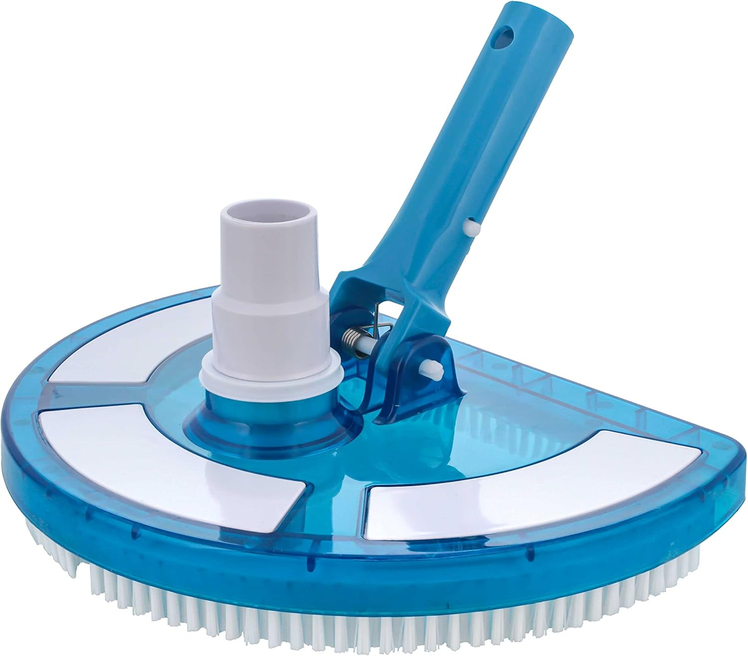Weighted Pool Vacuum Head, Transparent Curved Half Moon Body – Swivel Connection