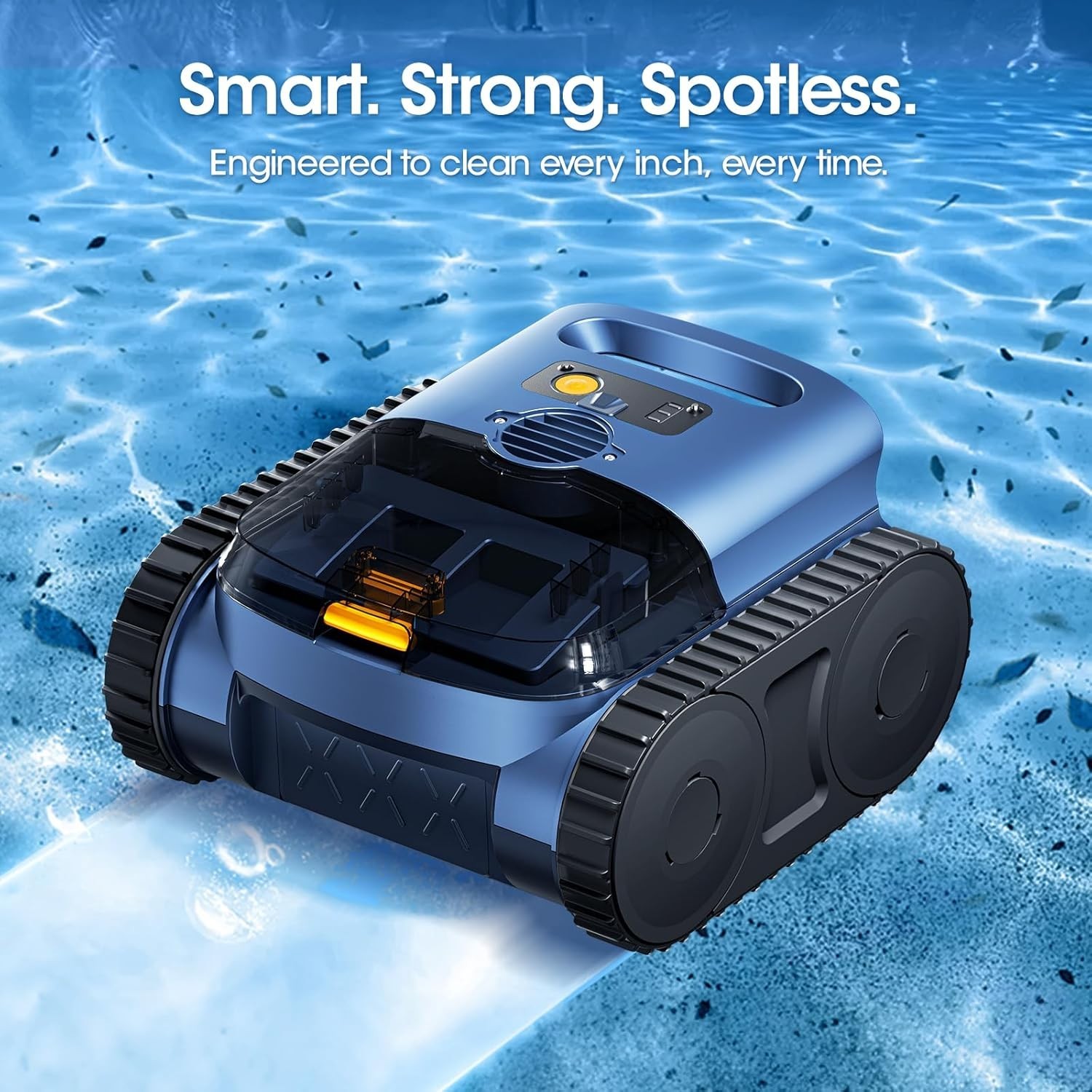 Cordless Robotic Pool Vacuum with Sonar Navigation & Dual Brushless Motors
