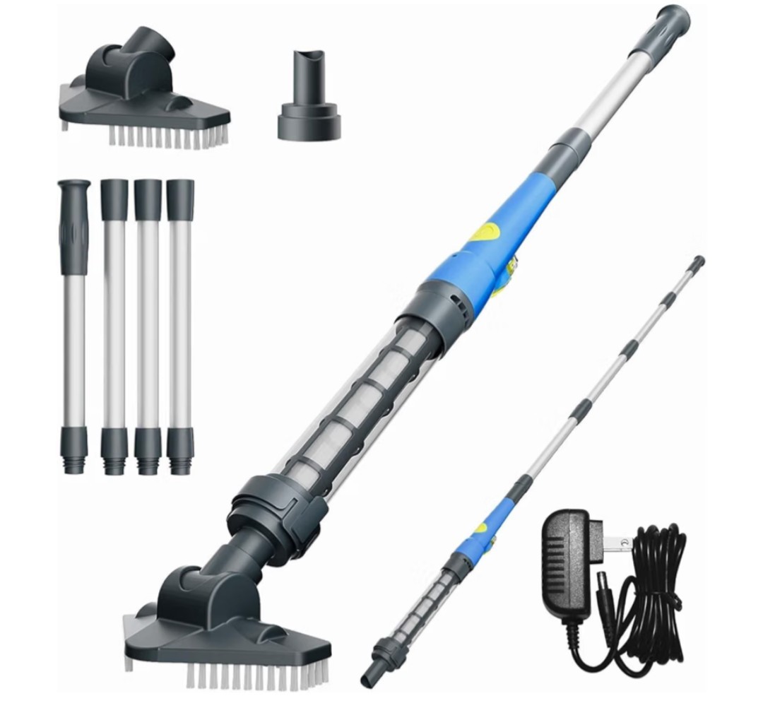 Universal Cordless Handheld Rechargeable Pool Vacuum Cleaner & Telescopic Pole