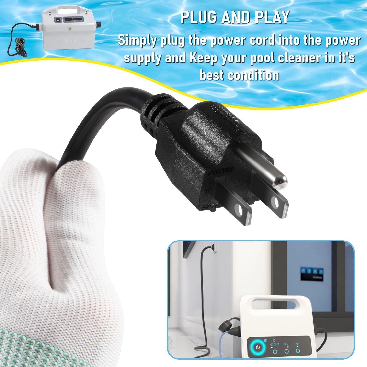 for Maytronics Dolphin Power Cord Dolphin Cleaners Power Supply 58984402LF