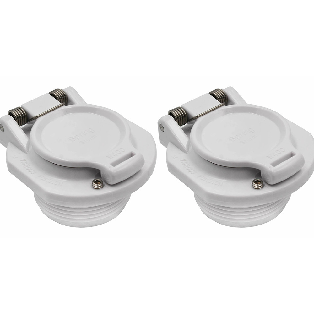 2X Vacuum Lock Safety Pool Wall Fitting For Hayward Vac Lock W400BWHP White