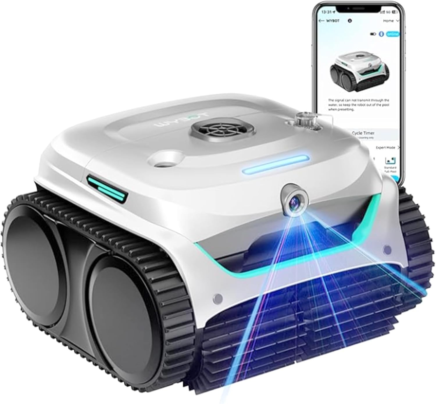 2025 New WYBOT C2 AI Cordless Pool Robot – 8 Modes, Wall Climb, Waterline Clean