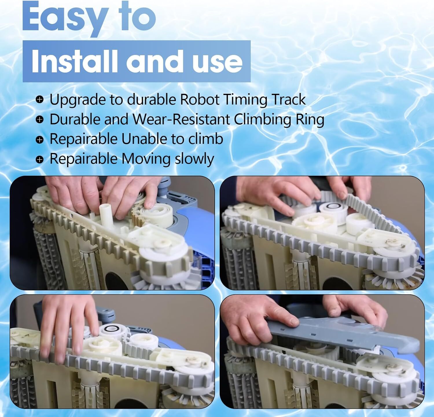 Dolphin Nautilus CC Plus Pool Cleaner Accessory Kit: Rings Tracks & Wheels New