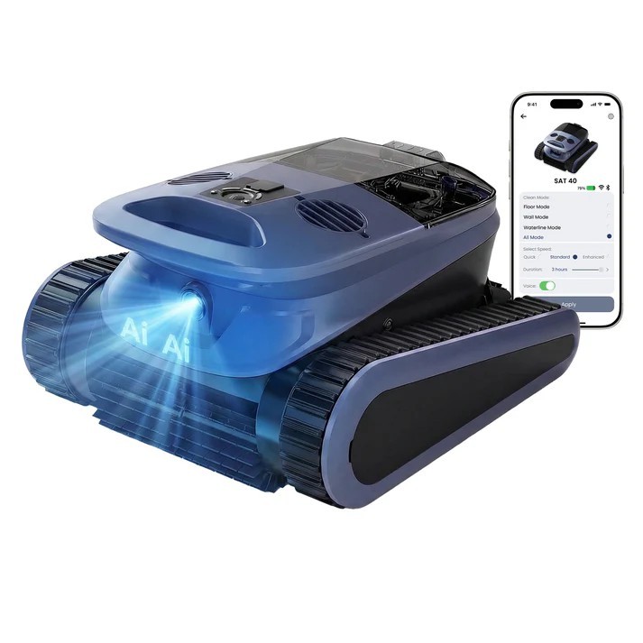 Seauto SAT40 Smart Cordless Pool Cleaner – App-Controlled, 90° Wall Climbing NEW