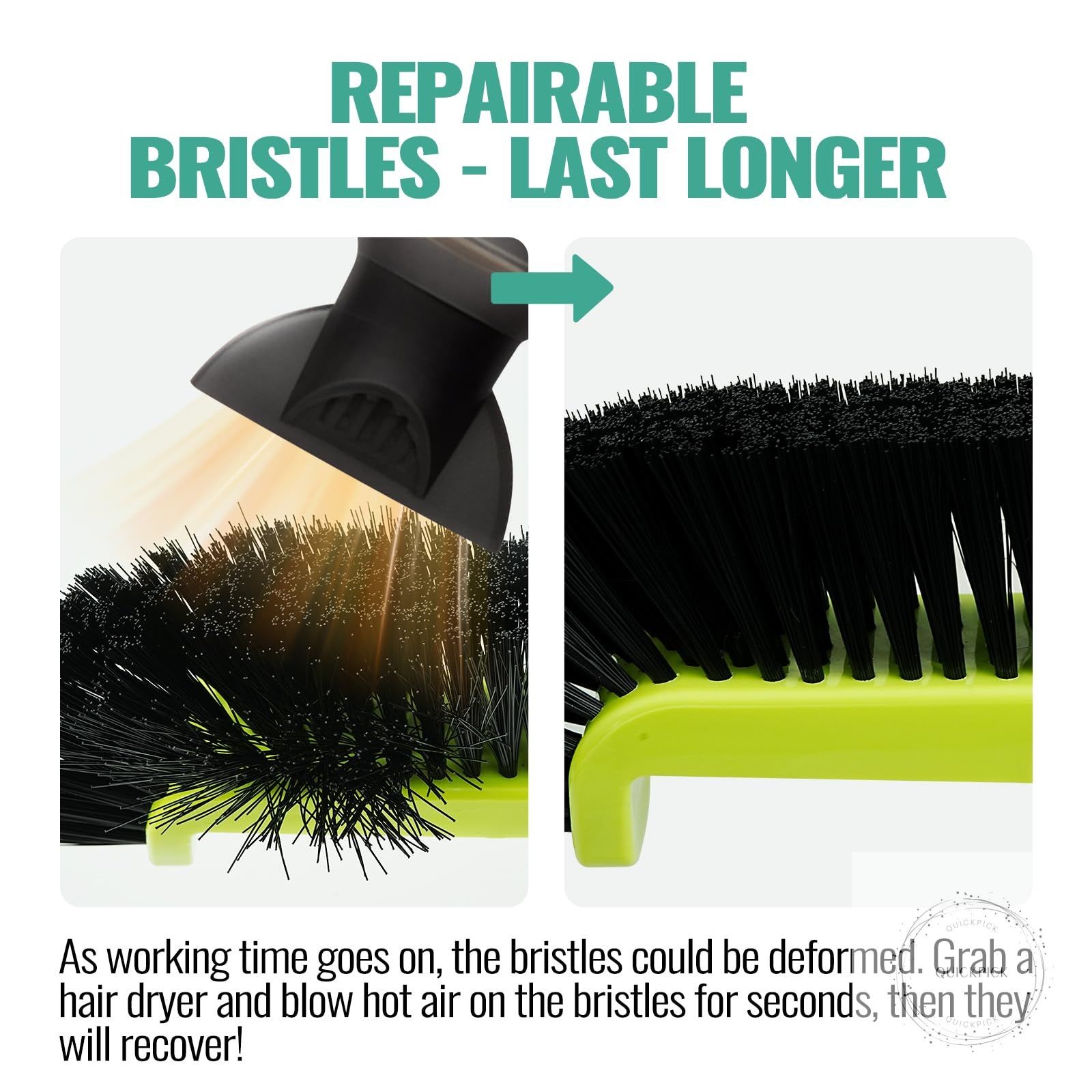 18″ Pool Brush Head for Cleaning Swimming Pool Walls Curved Ends High-Efficiency