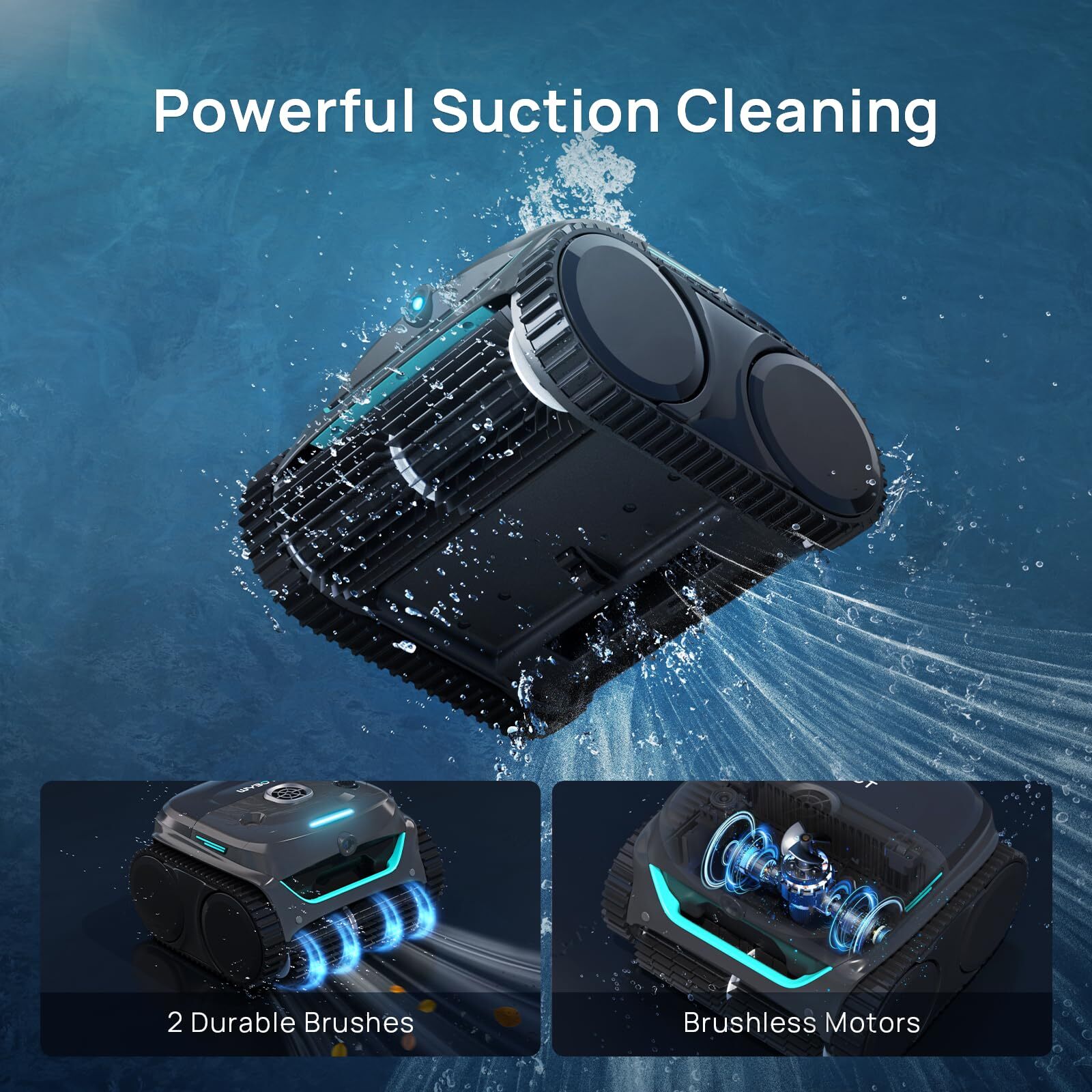 WYBOT C2 Robotic Pool Cleaner, Cordless Pool Vacuum for Inground Pools Ungraded