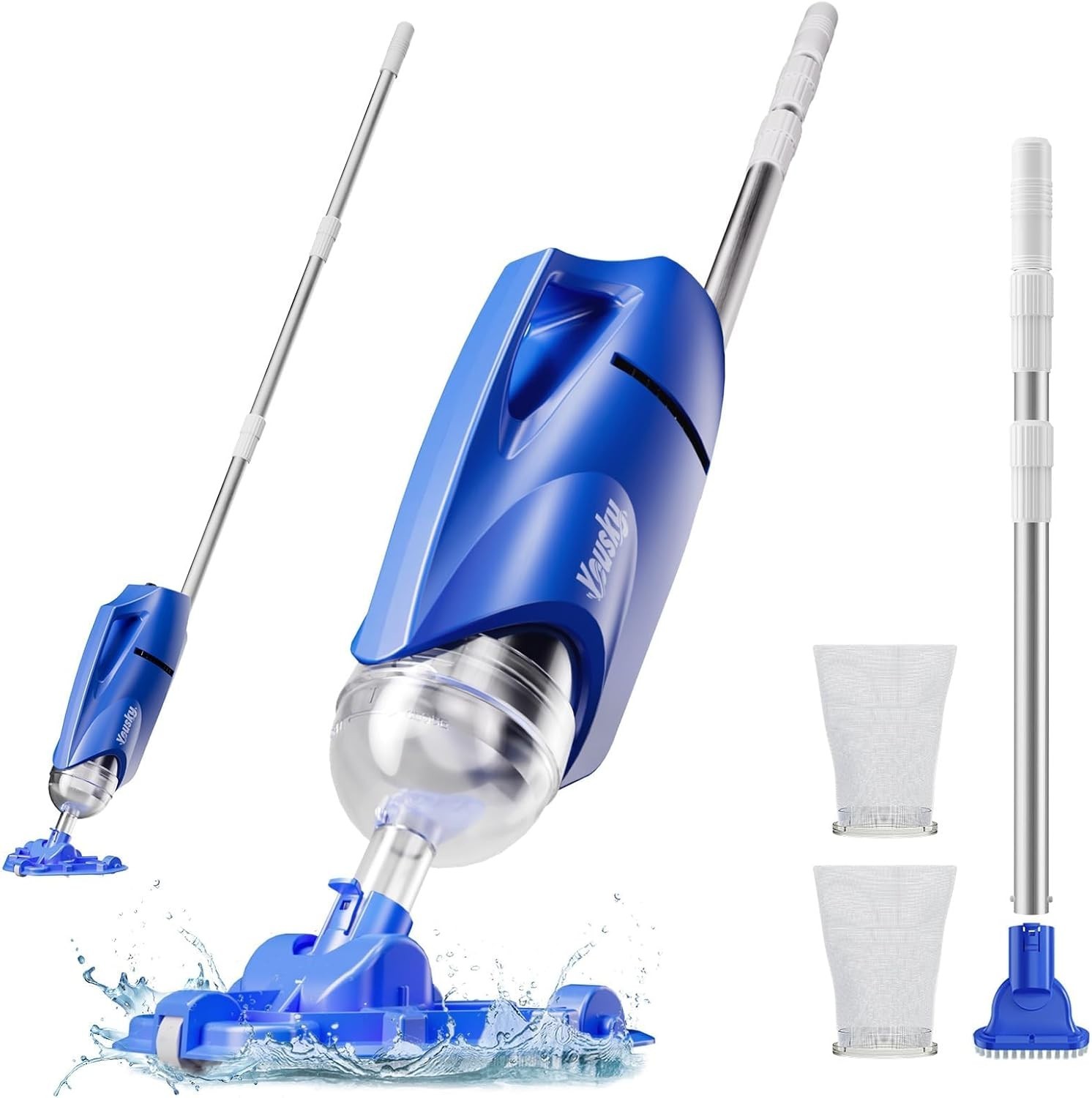 2025 Upgraded Handheld Pool Vacuum Cleaner for above Ground & Inground Pools – C