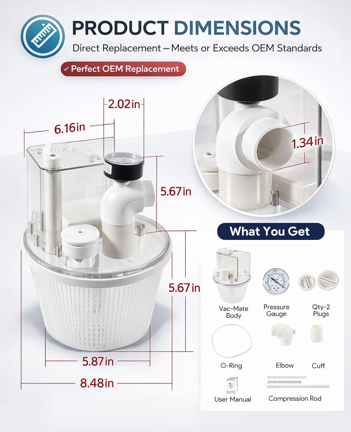 R211100 Vac-Mate Pool Cleaner Dispenser Box – Multi-Function Vacuum Skimmer Atta