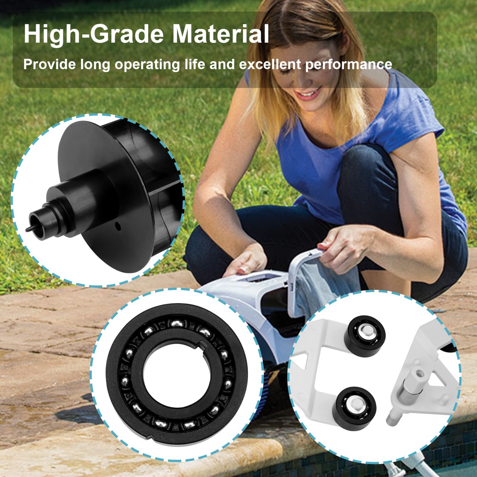 AXV621DAT Pool Vac A-Frame Turbine Kit Fits Hayward Aquabug Navigator Pro Ultra