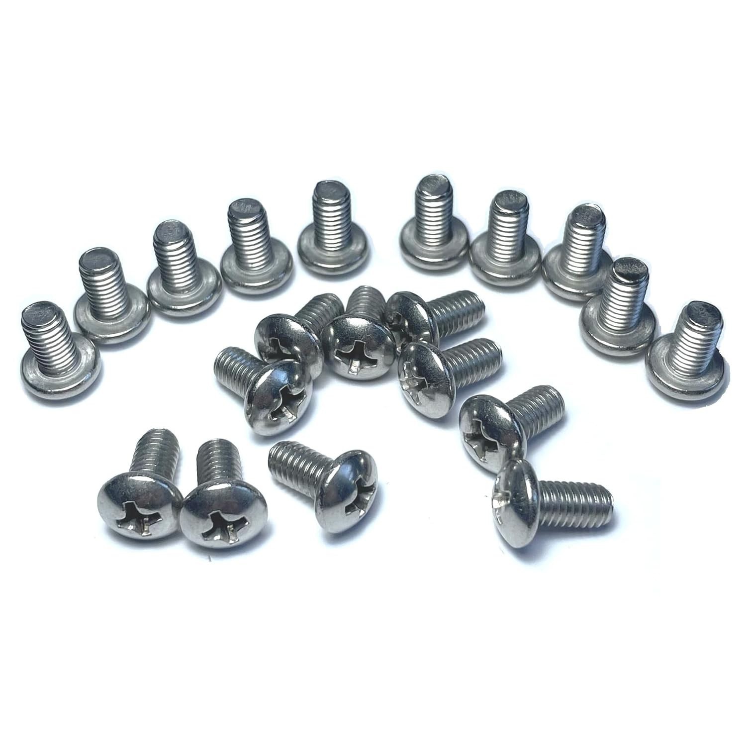 20-Pack 10-32 X 3/8 Inch C40 Stainless Steel Screws for Pool Cleaner Replacement