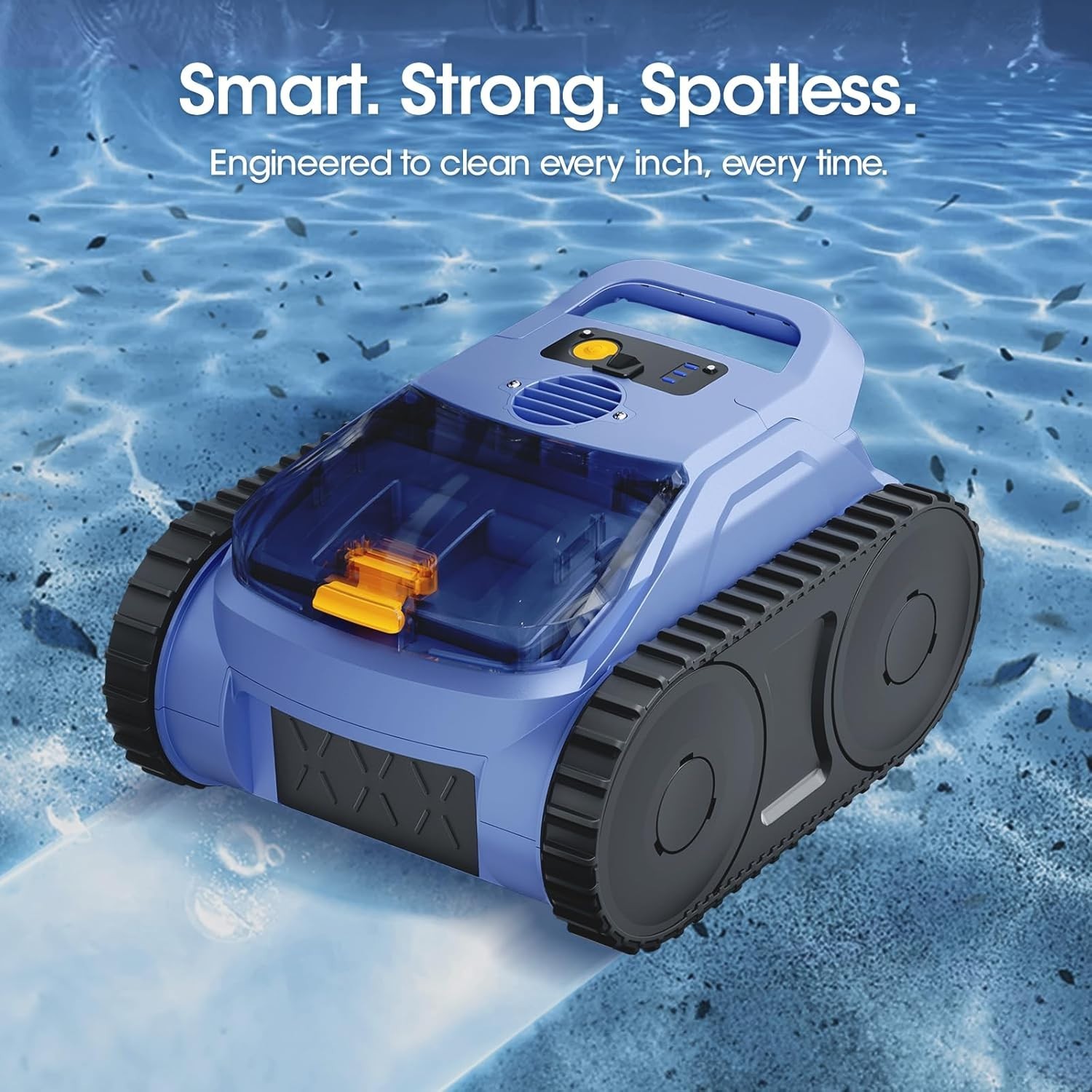 Cordless Robotic Pool Vacuum with Smarter Navigation 150Min Runtime Blue
