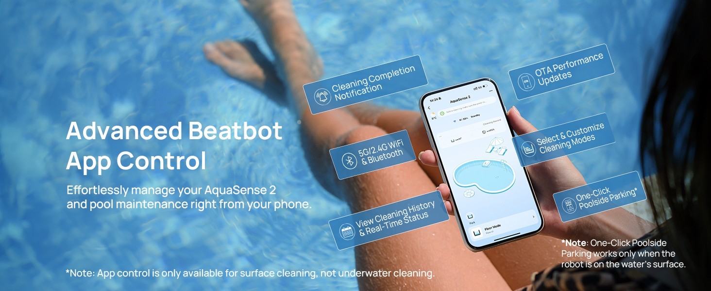 Beatbot AquaSense 2 Cordless Robotic Pool Vacuum Cleaner ( Used )