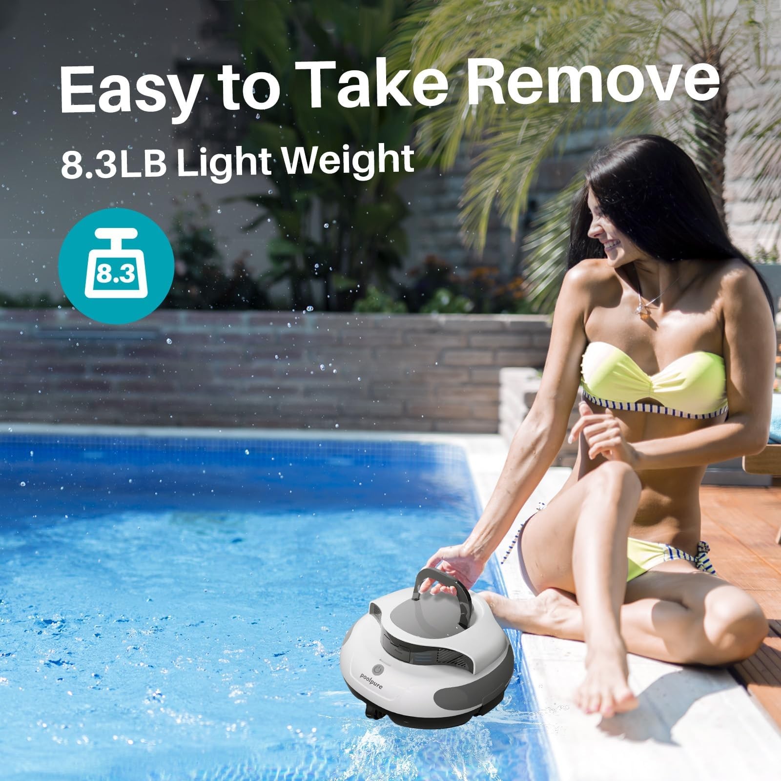 Self-Parking Automatic Pool Vacuum for up to 35 Ft Inground & Above-Ground Pools