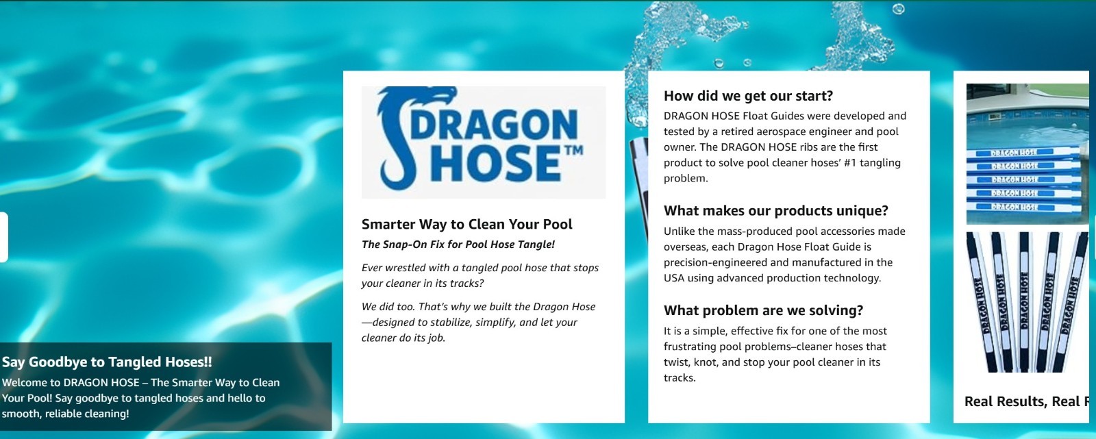 Pool Cleaner Hose Anti-Tangle Snap-On Stabilizers for 0.75″ OD (7PK- Ocean Blue)