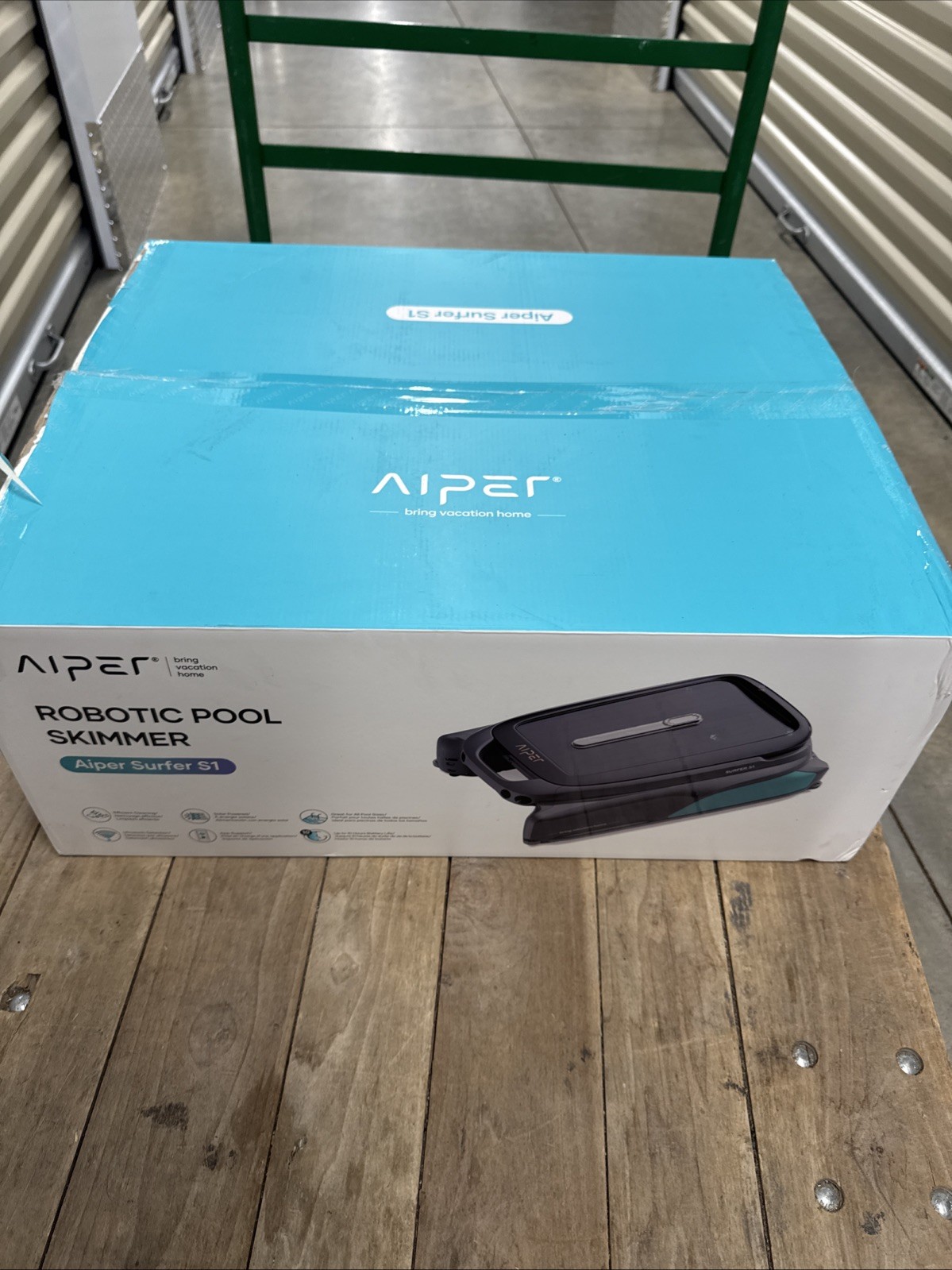 Aiper Surfer S1 Cordless Robotic Pool Skimmer Rare Gray & Blue NEW OPENED BOX
