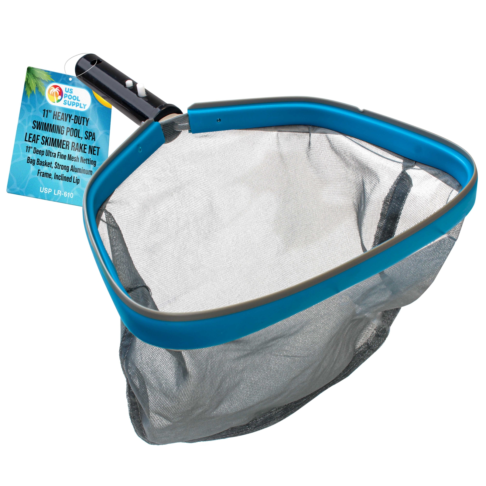 U.S. Pool Supply 11″ Swimming Pool, Spa Leaf Skimmer Rake Net, 11″ Deep Mesh