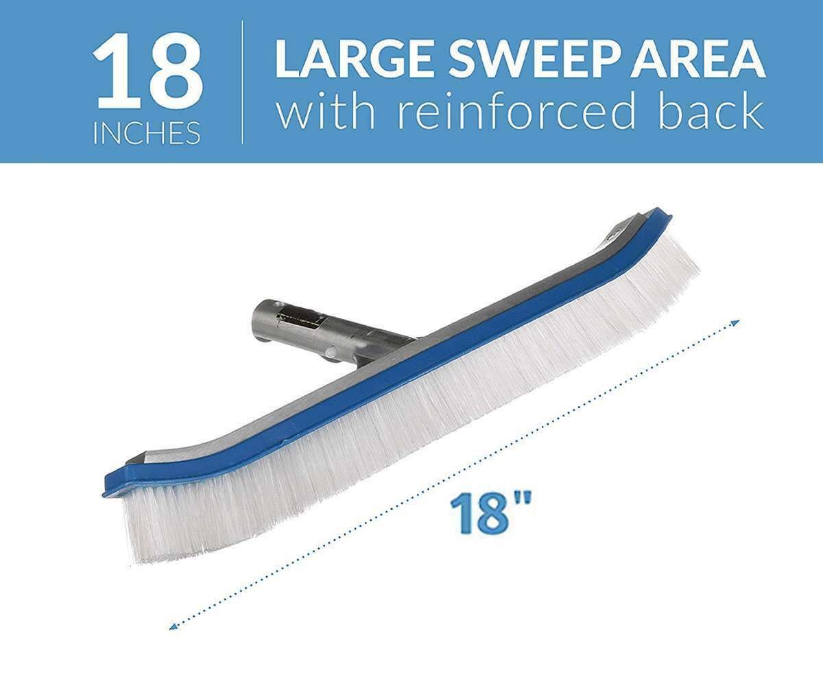 18 Inch Swimming Pool Fish Pond Wall Ground Brush Head Cleaning Tool New
