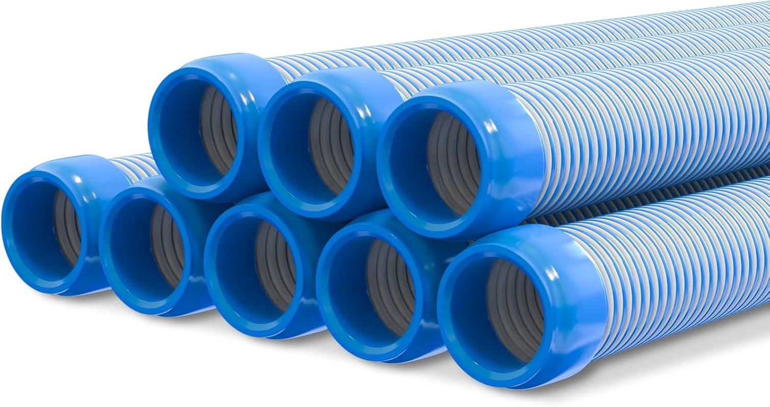 Pool Vacuum Hose 26 Feet (8 X 40 Inch), 1.5 Inch Cuffs, Compatible with Most Ing