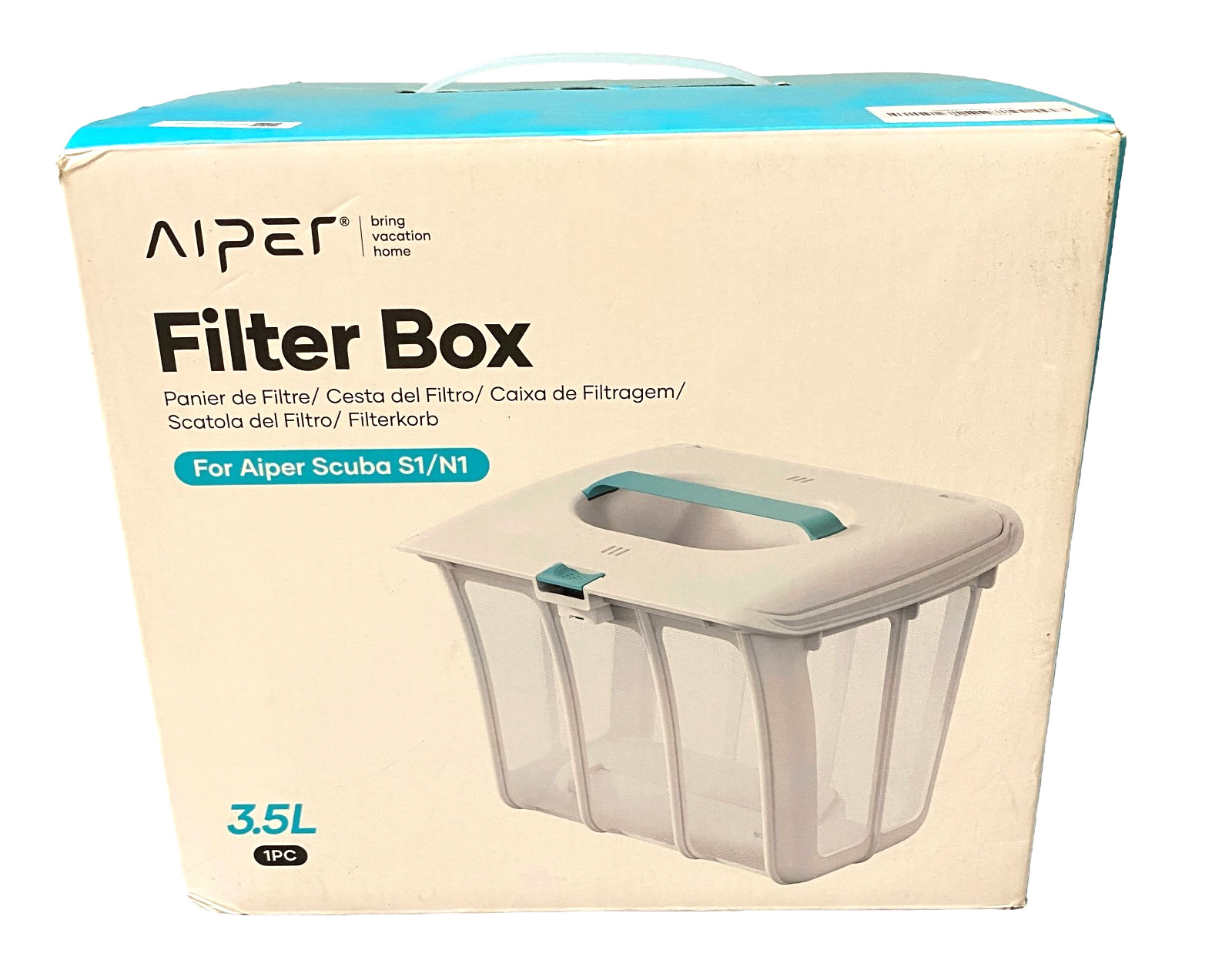 Aiper Filter Box for Scuba S1 / N1 – 3.5 Liter Debris Basket – BRAND NEW OEM