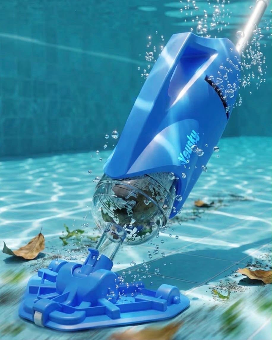 Cordless Pool Vacuum 18.5Gpm Handheld Cleaner Above Ground Inground Blue