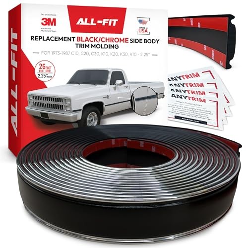 Replacement SB – Square Body Side Molding Square Body Trim Black (73-87)