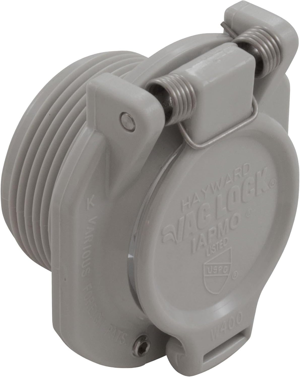 Hayward W400BLGP Light Gray Free Rotation Vacuum Lock Safety Wall Fitting