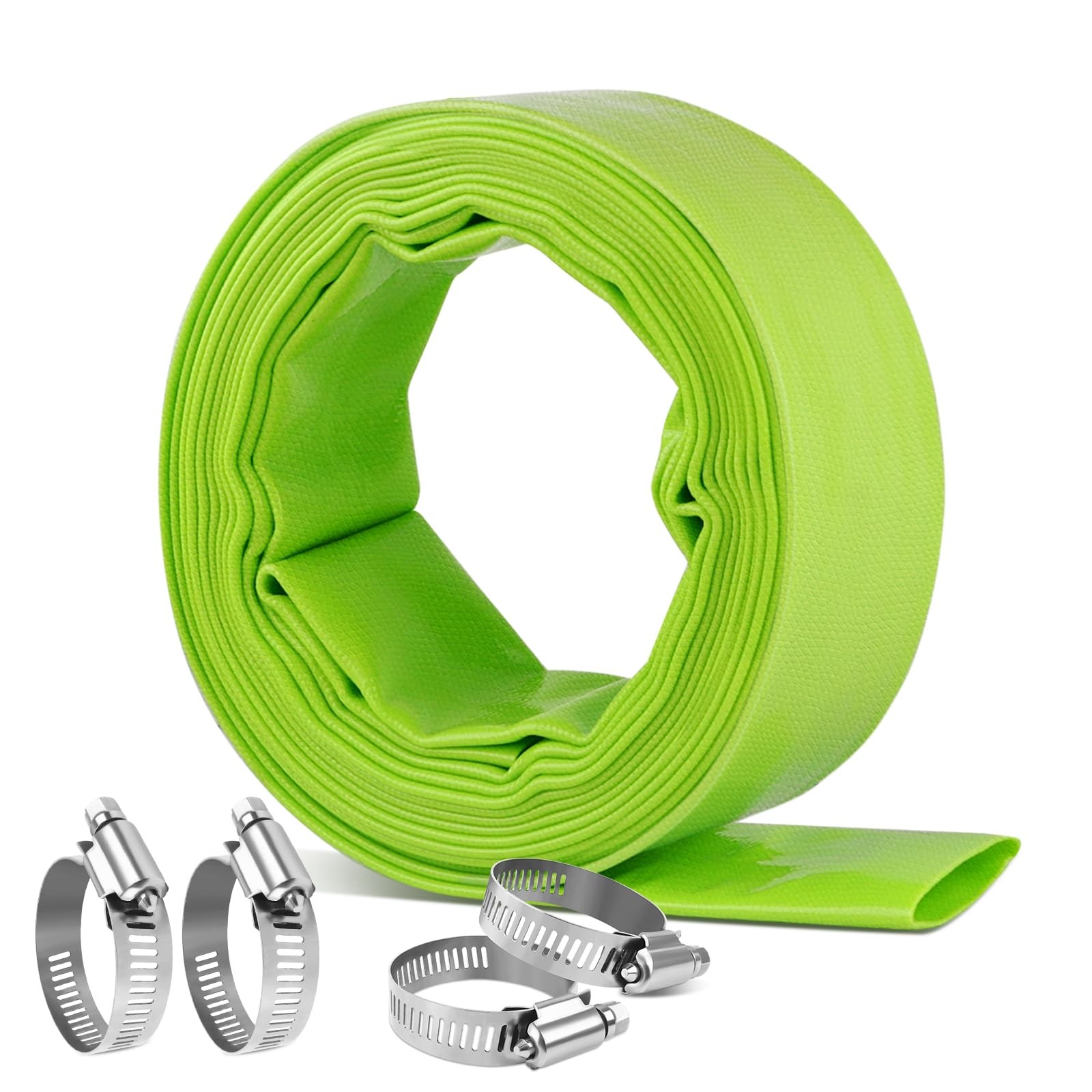 Boltigen 1-1/2” Pool Backwash Hose, 25 Feet Heavy Duty PVC Pool Drain Hose with