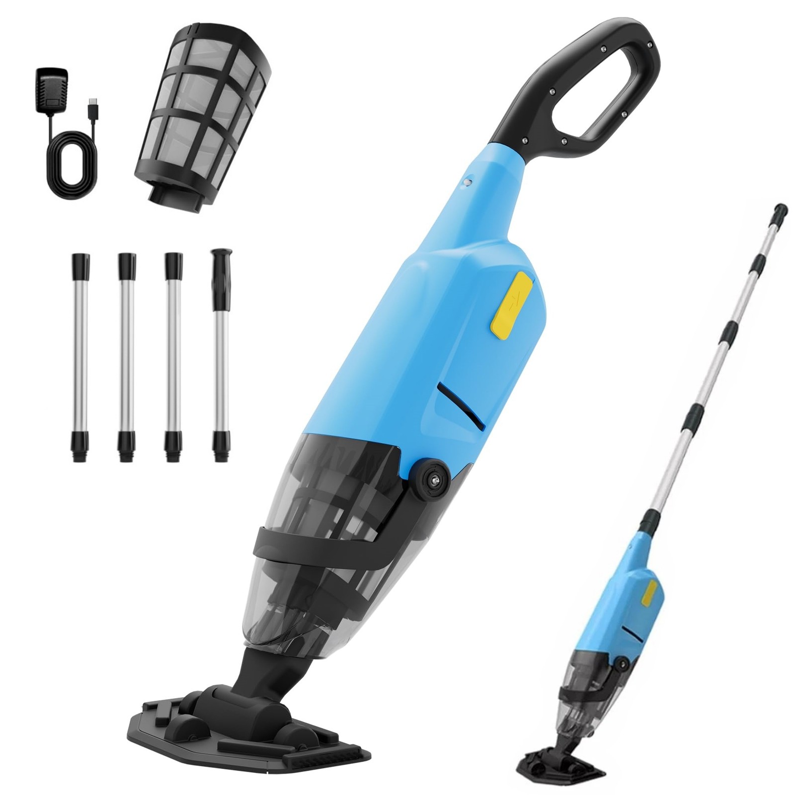 Powered Handheld Pool Vacuum Cordless Rechargeable Pool Cleaner Spas/Hot Tubs